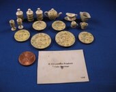 Miniature Dollhouse Dish Set