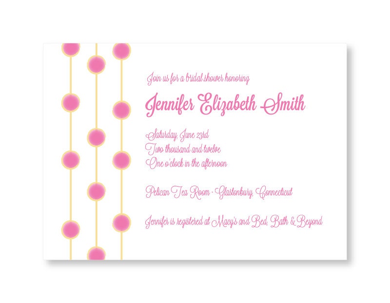 Baubles Bridal Shower Invitation - Printable Shower Invite - Personalized Wedding Shower Invitation - 7x5 OR 6x4 DIY Printable Il_570xn