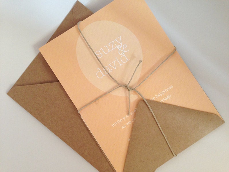 SAMPLE - Float Away Wedding Invitation - Peach Wedding Invitation - Whimsical Wedding Suite - Balloon Wedding Invitation - "Mad Libs" Reply Il_570xn