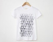 Organic Men's and Women's Hand Screen Printed Skulls Tee