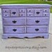 Lilac Purple Vintage Dresser/ Buffet/ Bedroom Furniture/ Distressed /Black Drawer Pulls/ TV Stand/ Storage/ Dining Room Furniture