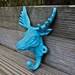 Tangerine Orange MOOSE Wall Hook/ Coat rack/ Jewelry Holder /Cast Iron /Rustic /Cabin Decor /Lodge Decor
