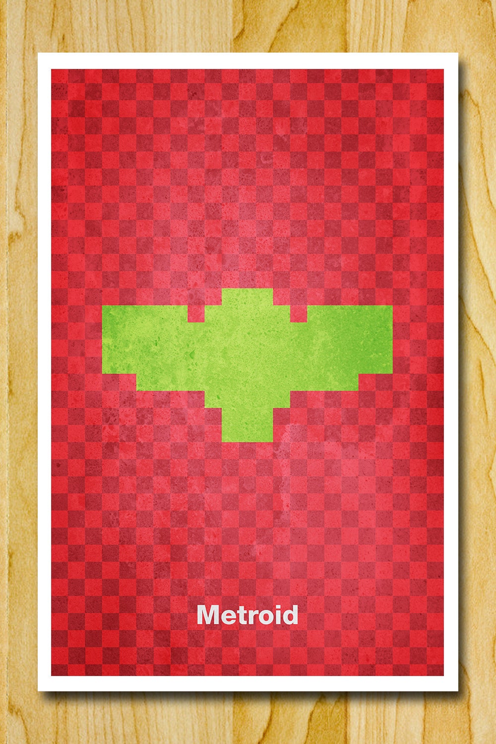 Minimalist 8-Bit Metroid Poster Art - Based on a video game by Nintendo - 11x17