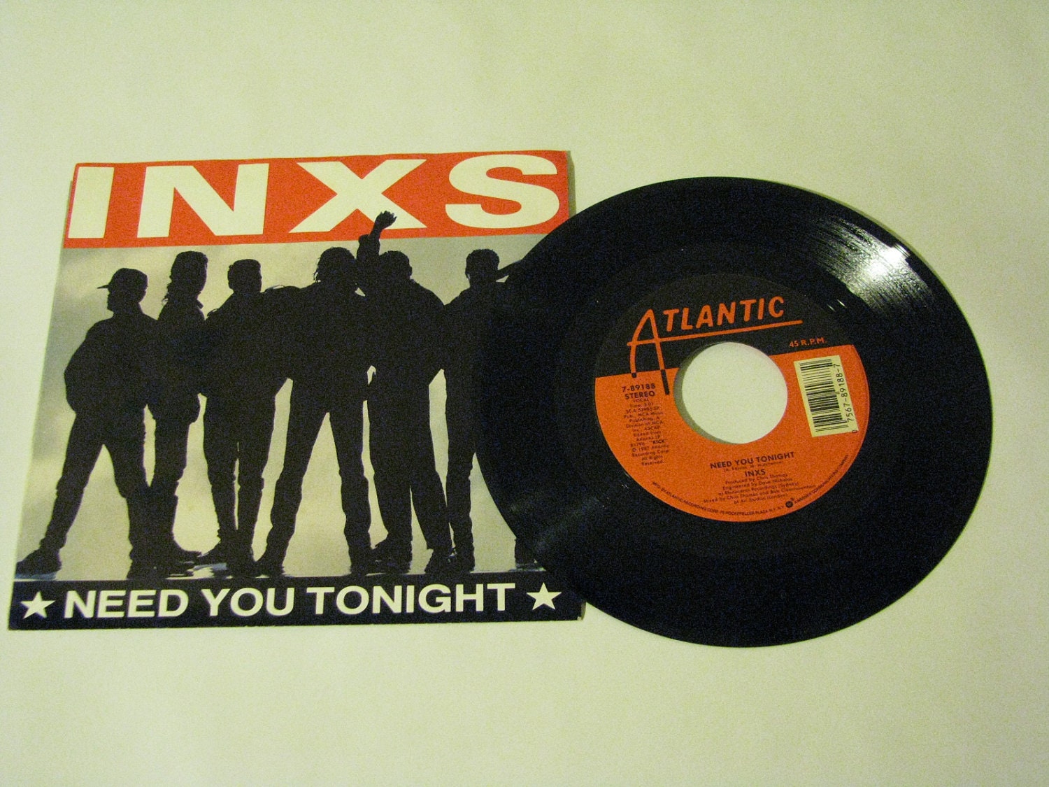 Vintage 45rpm Vinyl Record - INXS - Need You Tonight