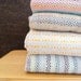 Handwoven throw, natural dyed cotton blanket