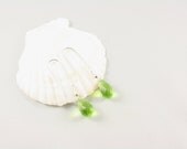 Peridot  Earrings - August Birthstone -Briolette Drops