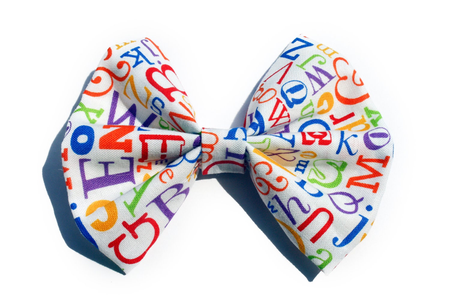 Crazy Colored Newsprint Letter Bow