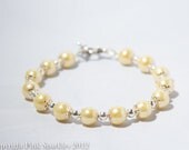 Lemon Yellow Pearl Bracelet
