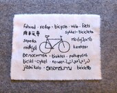 Mutli-Lingual Bicycle Embroidery: Bike Around the World