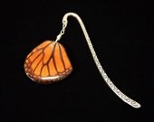 Bookmark, Real Butterfly Charmed Bookmark.  Tibetan Silver Book Mark with Butterfly Wing