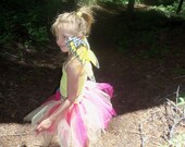 Rose Princess-Hot Pink and Yellow-Dress up-Pageants-Weddings-Fantasy-Children-Infants-babies thru size 6x