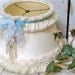 Shabby chic cream muslin lampshade French chic lighting decor tattered ruffle upcycled piece Anita Spero