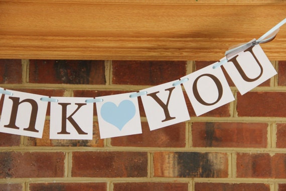 Wedding Thank You Banner Photo Prop Wedding Sign CUSTOMIZE COLORS Word Sign
