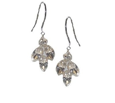 Swarovski Crystal Diamante Earrings Sterling Silver Bridal Bridesmaid Wedding - Madonna Design