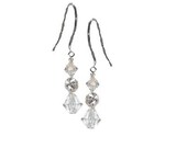 Swarovski Crystal & Diamante Earrings Sterling Silver Bridal Bridesmaid Wedding, custom made in 100 colours - Tamsin Design