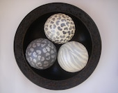 Animal Print Leopard Zebra Decorative Art Balls Set of 3 - ArtBouquet