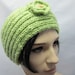 Head Wrap Ear Warmer Turban Winter Super Chunky Green  Hand Knitted