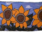 Sunflower Hand-Hooked Wool Rug - reserved for Perry