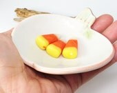 White Pumpkin Dish For Rings Earrings or Candy Porcelain Ceramic Lovely and Delicate MADE TO ORDER