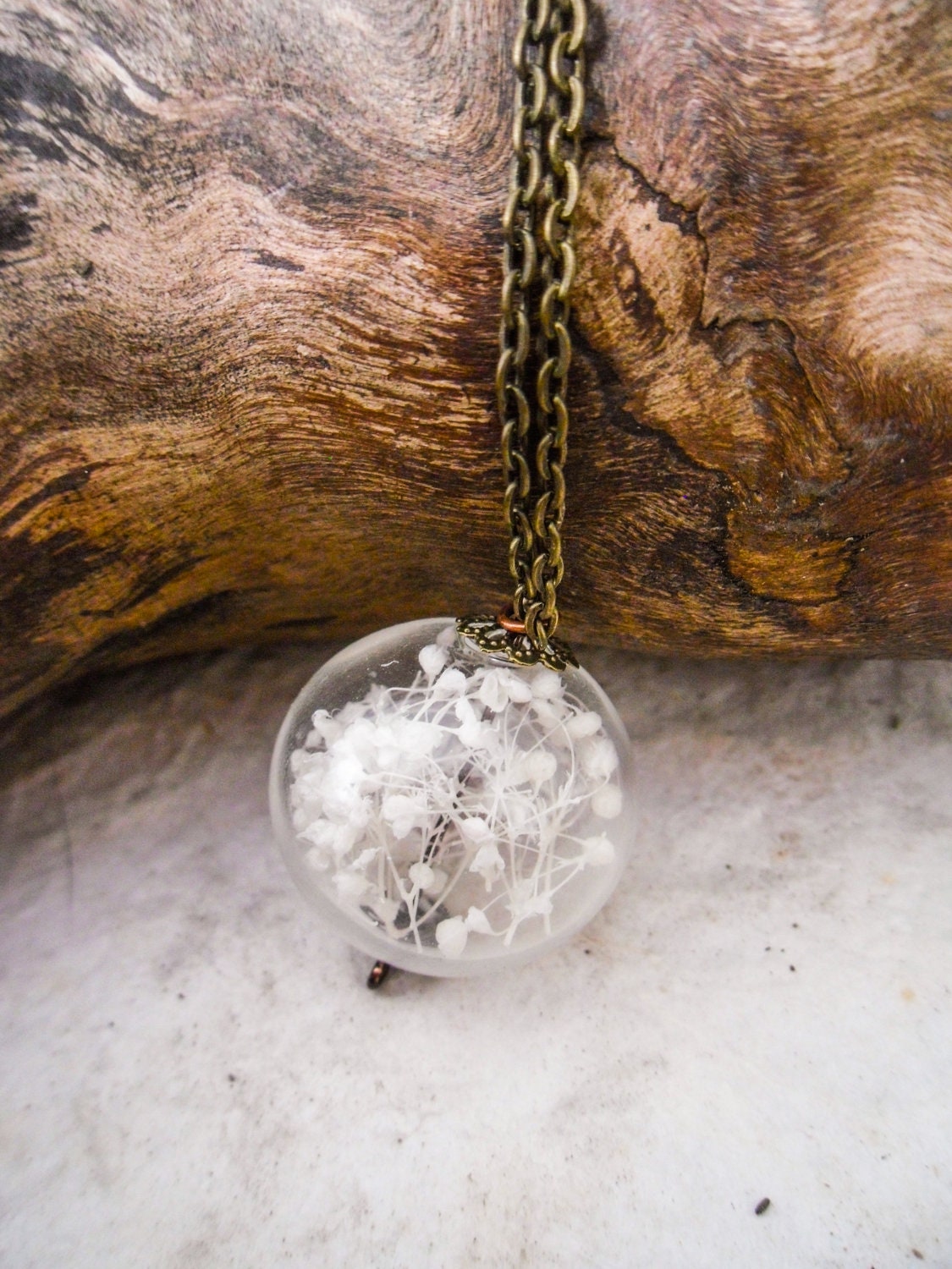 Baby's Breath Terrarium Necklace