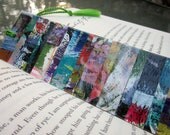 Paint layers bookmark - Paint splatters, OOAK bookmark
