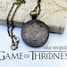 Game of Thrones Inspired Valar Morghulis Coin Antique Bronze Cameo Pendant Necklace