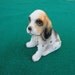 Vintage Small Beagle Puppy Sitting Not Looking Happy Porcelain Numbered 1157