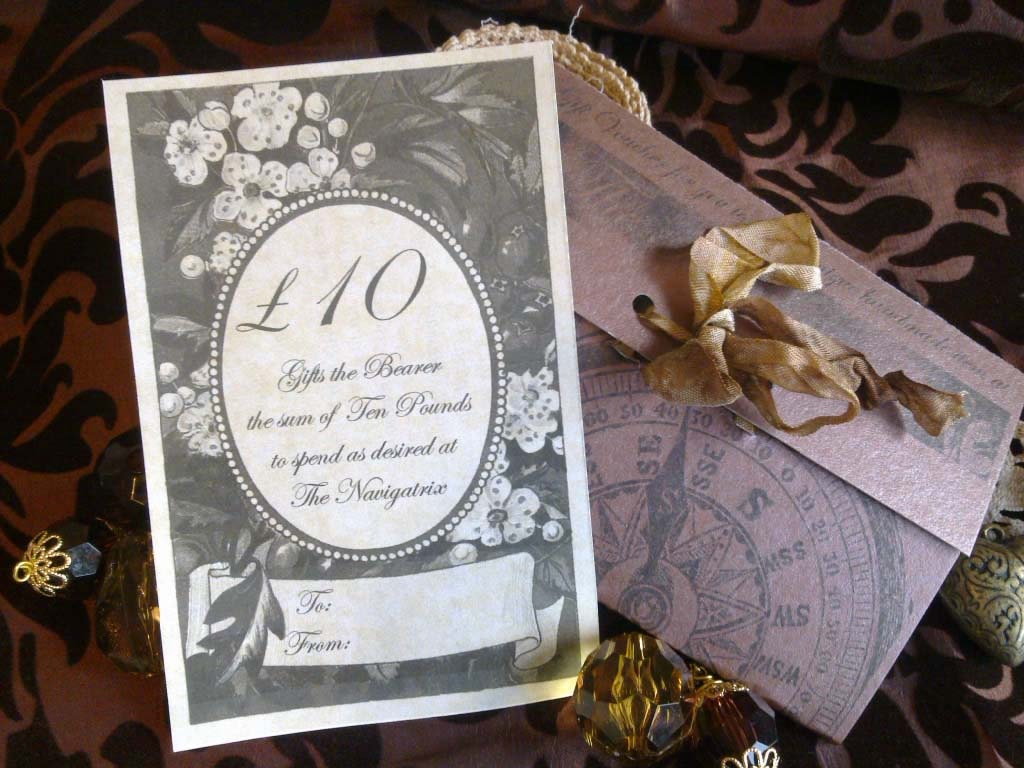 Gift Voucher - 10 pounds - for use at The Navigatrix