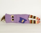 Snuggly munchkins, two-of-a-Kind handmade cashmere monsters in multicolor legs