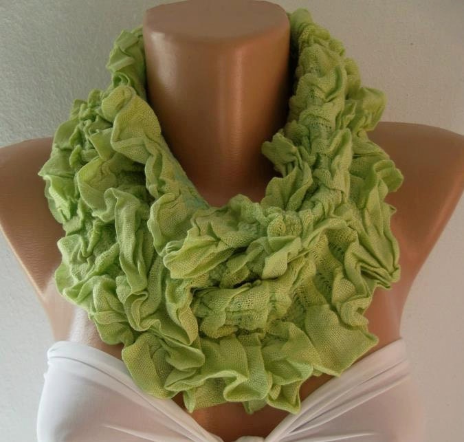 Infinity Scarf Loop Scarf Circle Scarf  Cotton Scarf...small size infinity