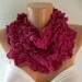 Fuchsia Infinity Scarf Loop Scarf Cotton Scarf