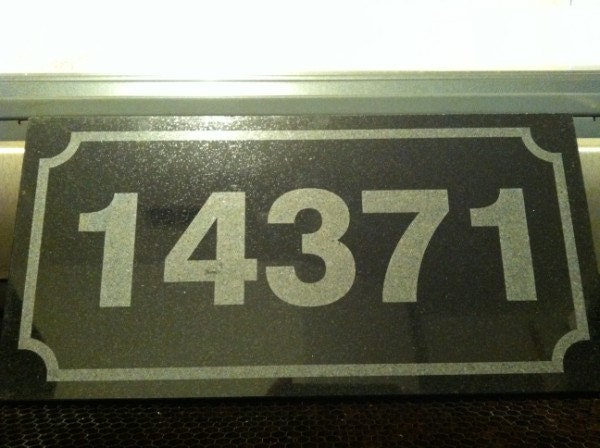 Black Granite Address Plaque