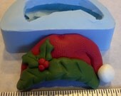 Santa Hat Christmas Silicone Mold (chocolate, fondant, gumpaste, sugarcraft, cake, candy, favors, party, kids, baking)