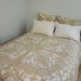 Queen Bed Cover in Applique Butterfly