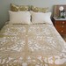Queen Bed Cover in Applique Butterfly