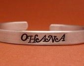 Lilo and Stitch Inspired - Ohana - A Hand Stamped Aluminum Bracelet