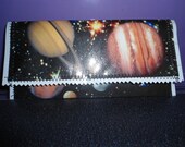 Galaxy  Cosmic Planets Milkyway magazine vinyl glitter  wallet