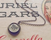 Tabular Key- Antique Typewriter Key Necklace