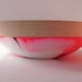 Wooden Salad Bowl, 7" Neon Pink, Black and White Swirl, Modern Decor