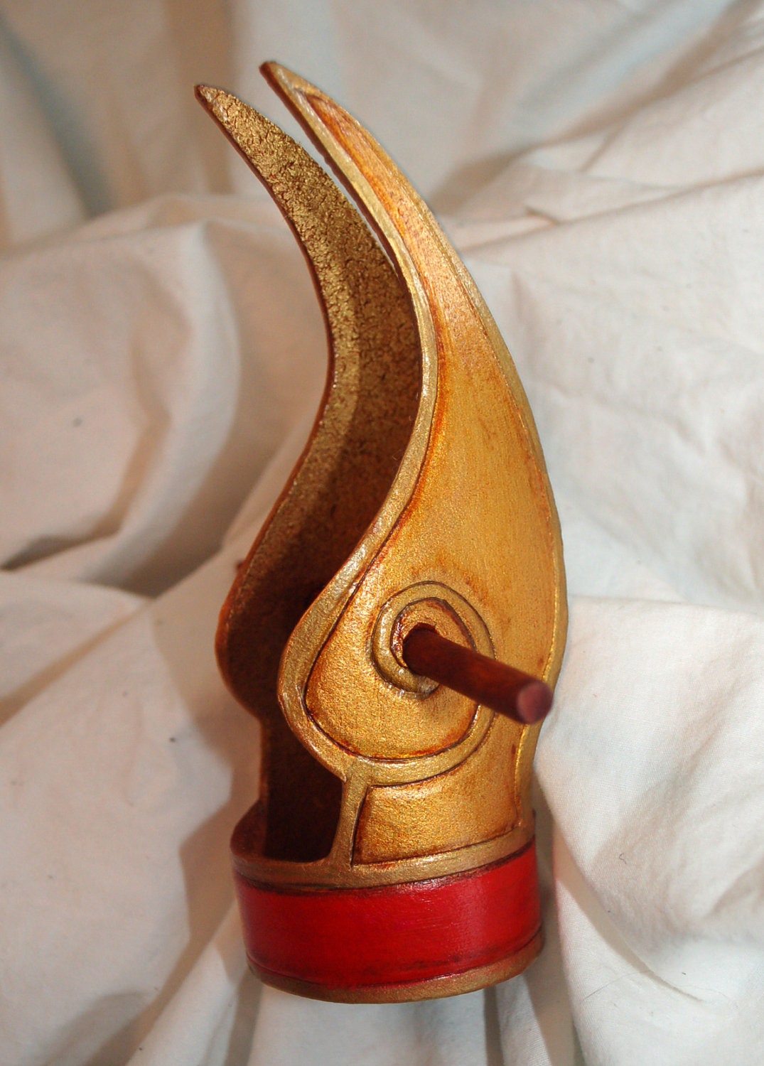 Made To Order -- Roku Hair Ornament Leather Cosplay Accessory Avatar the Last Airbender Inspired