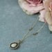 Delicate tear drop wire wrapped necklace
