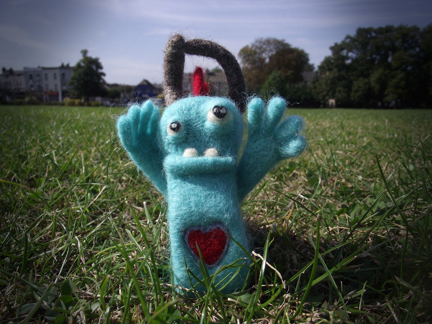 Cute horned dragon is in love with you