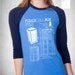 Tardis Blueprints Long Sleeve T Shirt Unisex american apparel S M L XL