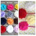 Set of 4 YOU CHOOSE COLORS..  Headbands or Clips.  Shabby Rose Set. Baby Girl Headbands..Newborn Headbands