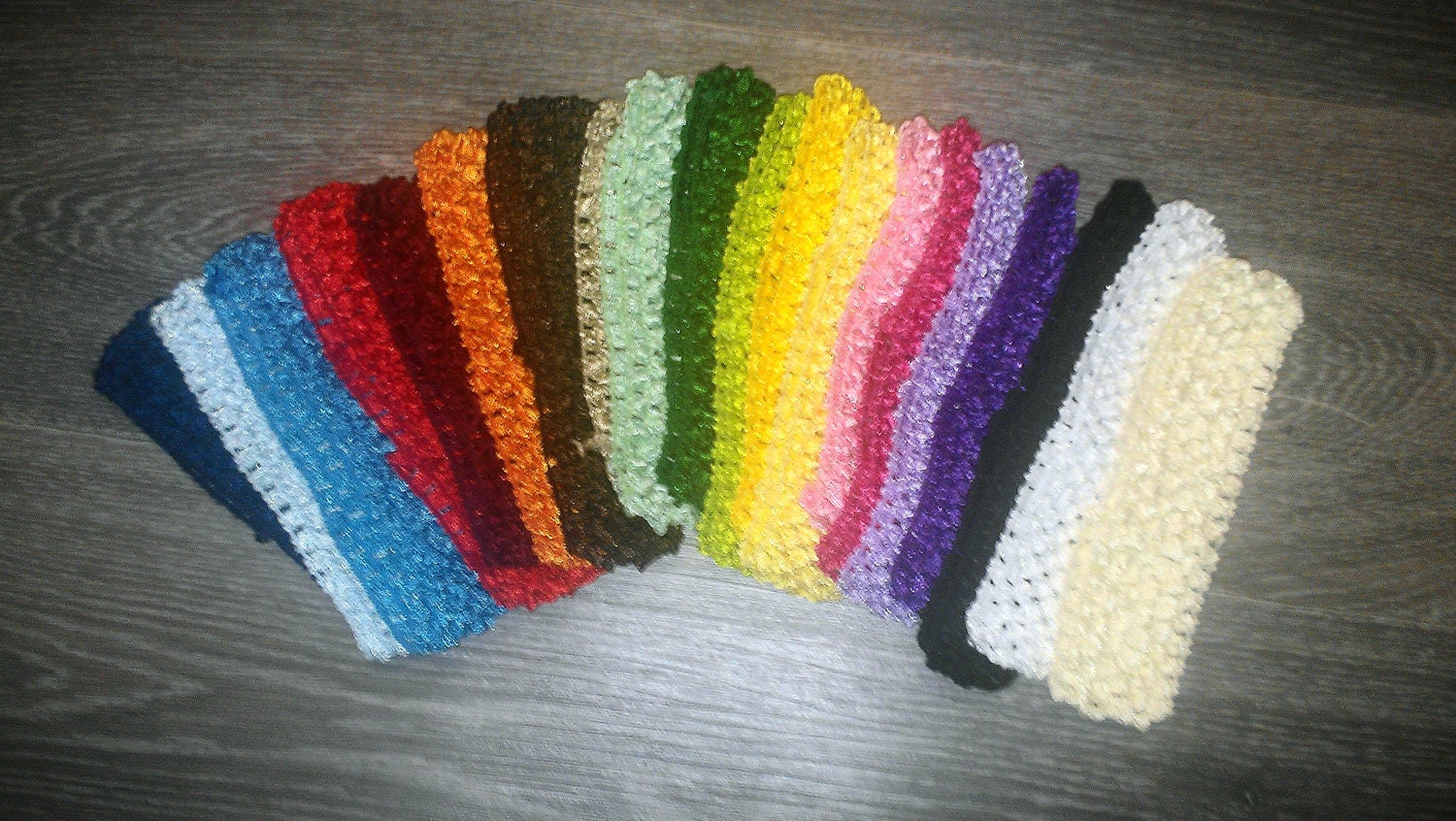 10 Piece Set U Choose COLORS Crochet Boutique Headband baby girl Infant GREAT Christmas gift