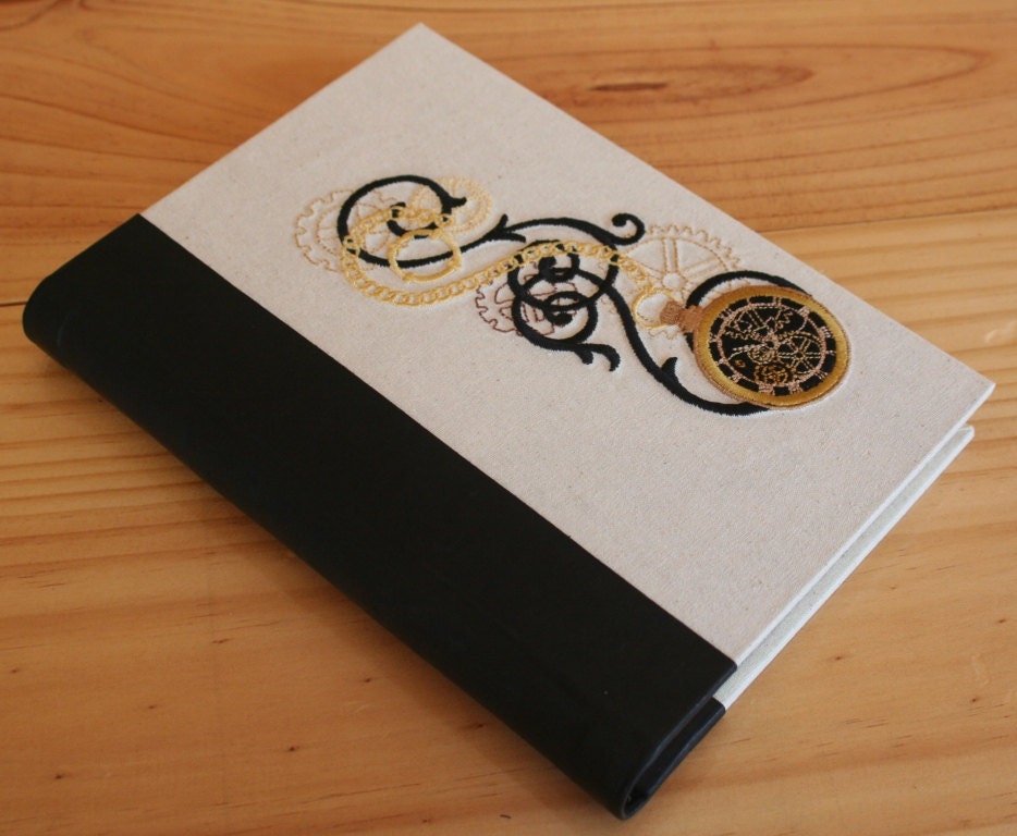 Steampunk Inspired Fob Watch journal, notebook, sketchbook, Memory Book, guestbook - Ready to Ship