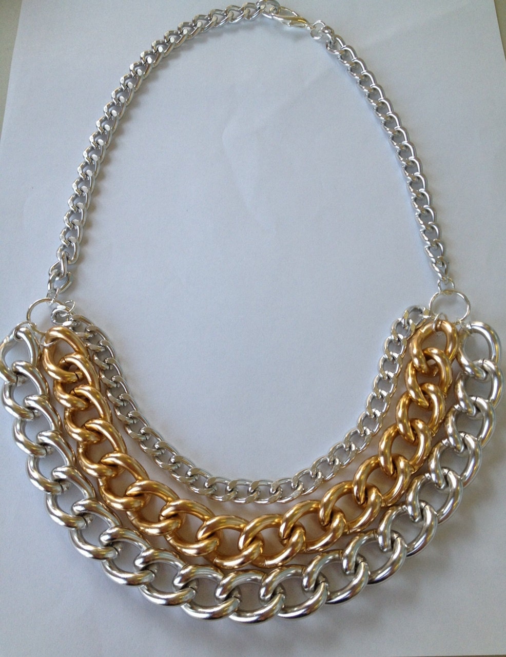 Gold Statement Necklace chunky necklace statement jewelry bib necklace HOLLABACK GIRL