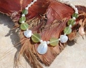 Sage Sea Glass Necklace