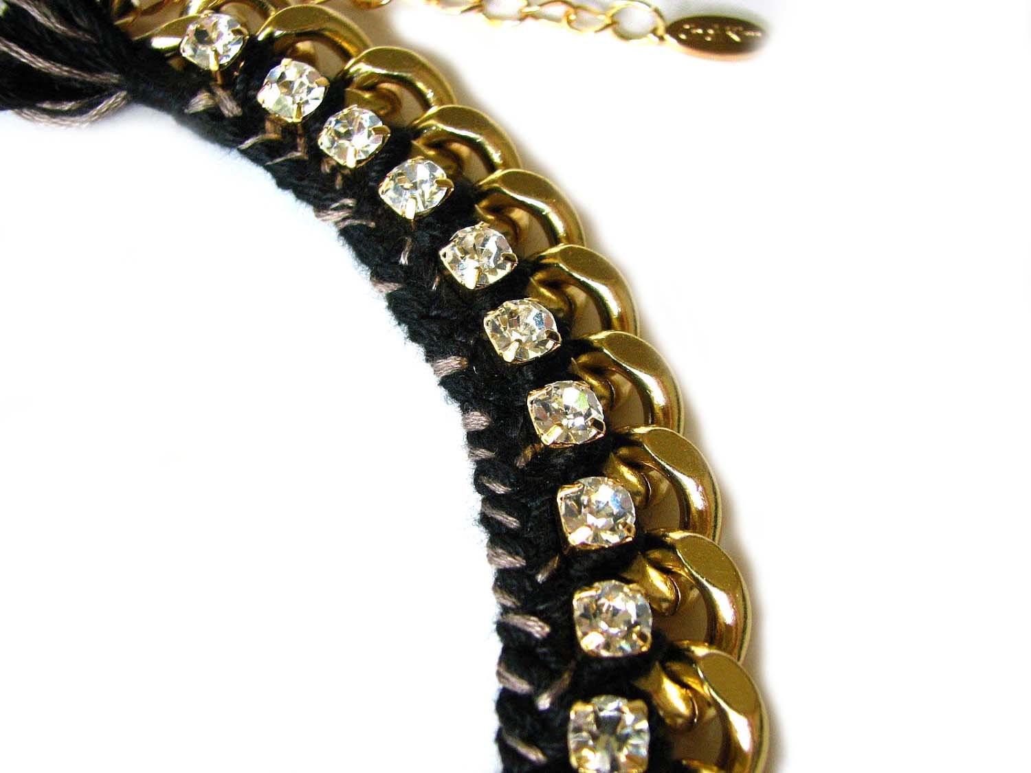 Modern Statement Necklace -Black, Grey-Shipping with tracking