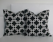Decorative Pillows Black Chain Link 14 x 14 Pillows - Accent Pillow Covers Decorative Throw Pillow Covers